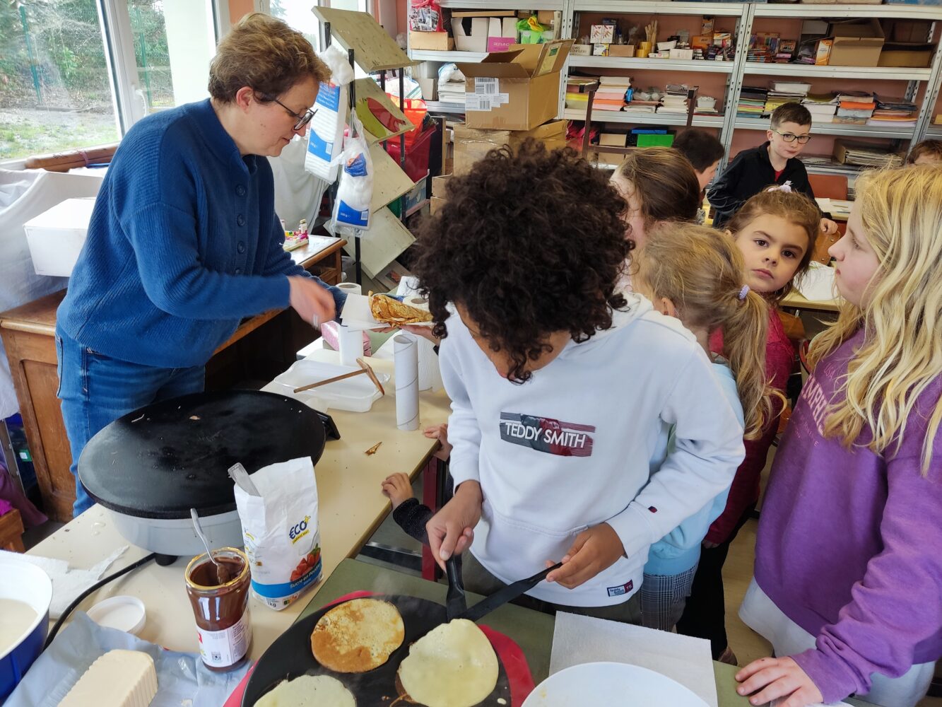 Des crêpes à l’école!